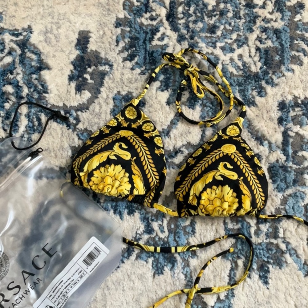 Versace  NWOT Barocco-print swim top - Picture 3 of 5